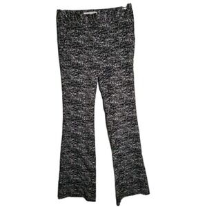 BCBGeneration Women's Size 0 Black White Geometric Print Flare Leg‎ Dress Pants